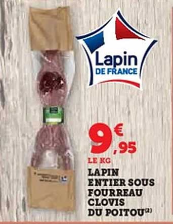 LAPIN ENTIER SOUS FOURREAU CLOVIS DU POITOU