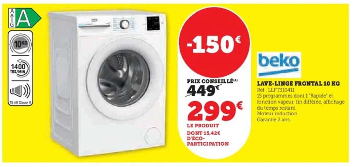LAVE-LINGE FRONTAL 10 KG
