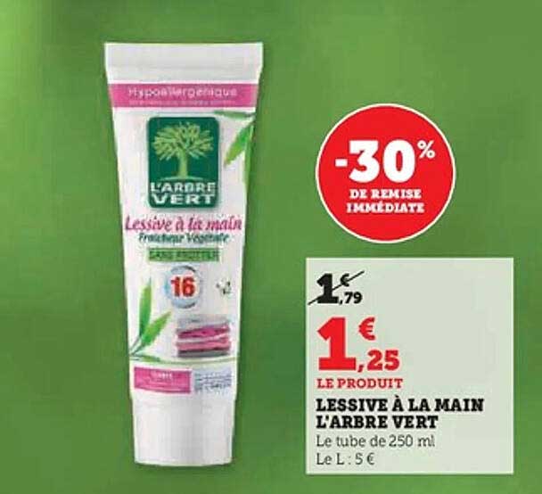 LESSIVE À LA MAIN L'ARBRE VERT