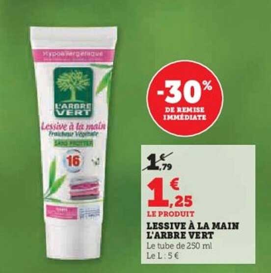 LESSIVE À LA MAIN L'ARBRE VERT