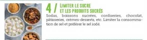 Limiter le sucre et les produits sucrés