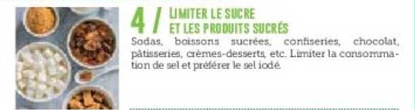 LIMITER LE SUCRE ET LES PRODUITS SUCRÉS