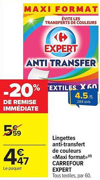 Lingettes anti-transfert de couleurs « Maxi format »