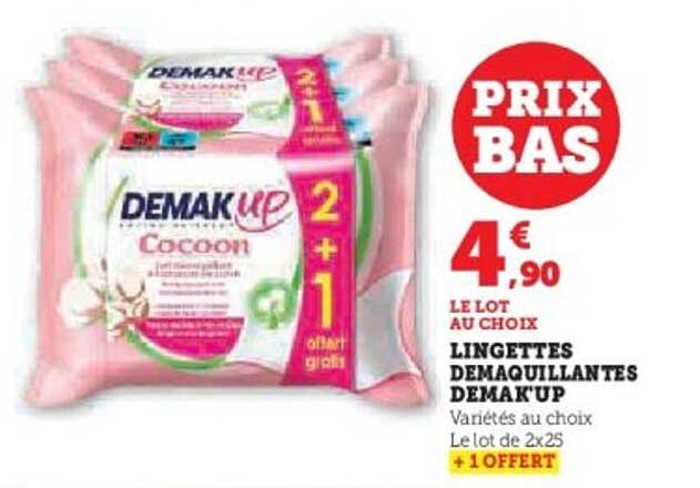 LINGETTES DEMAQUILLANTES DEMAK'UP