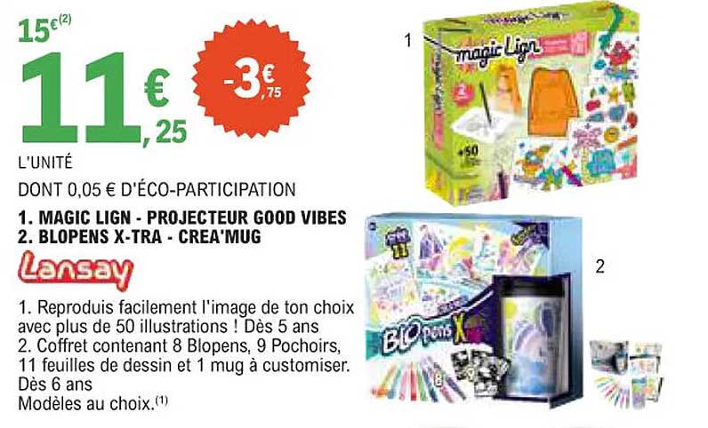 MAGIC LIGN - PROJECTEUR GOOD VIBES et BLOPENS X-TRA - CREA'MUG
