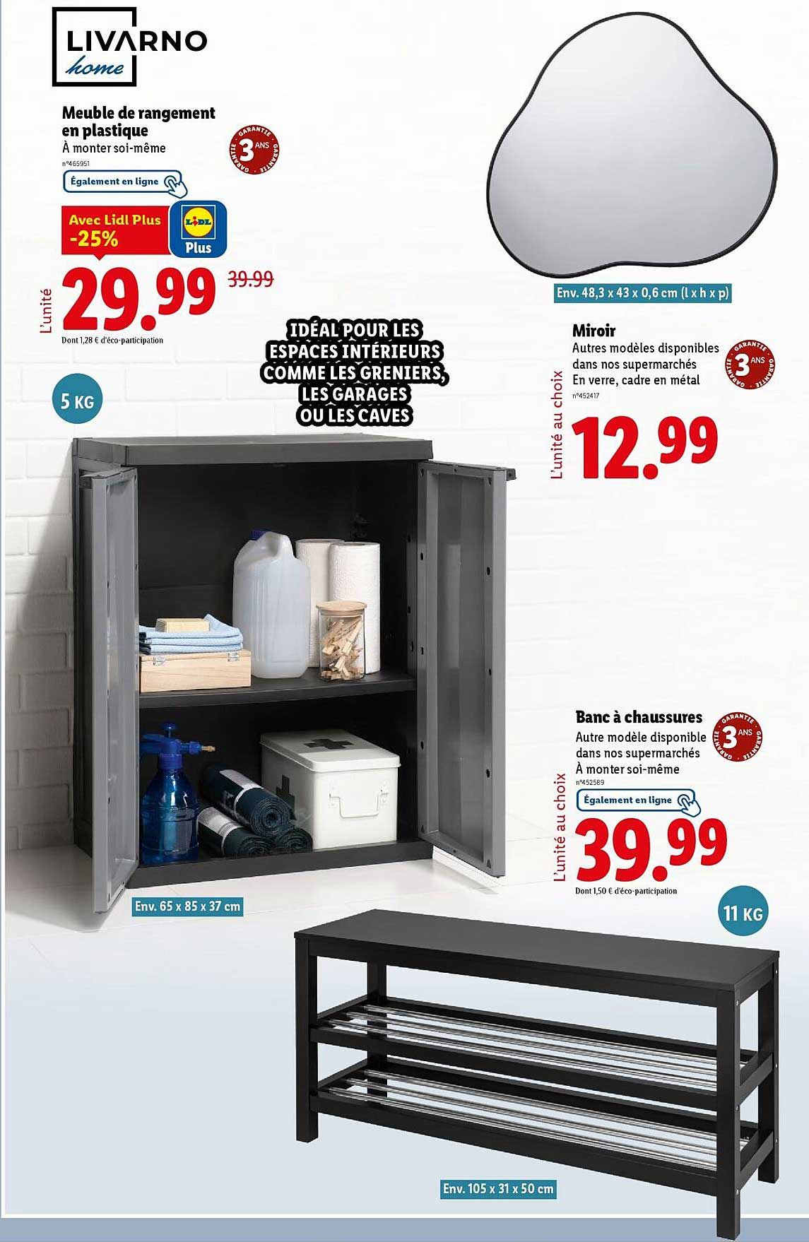 Meuble de rangement en plastique