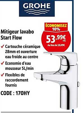 Mitigeur lavabo Start Flow
