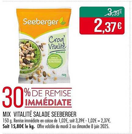 MIX VITALITÉ SALADE SEEBERGER