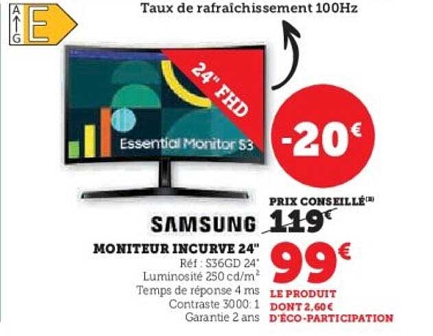 MONITEUR INCURVE 24"