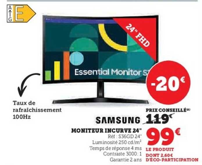 MONITEUR INCURVE 24"