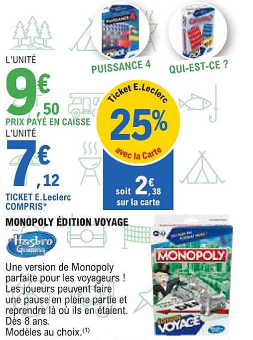 MONOPOLY ÉDITION VOYAGE