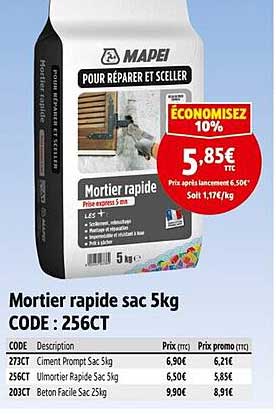 Mortier rapide sac 5kg
