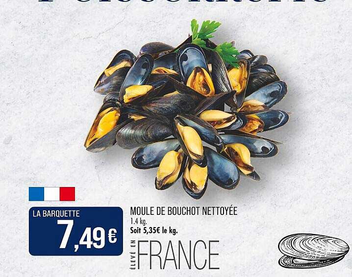 MOULE DE BOUCHOT NETTOYÉE