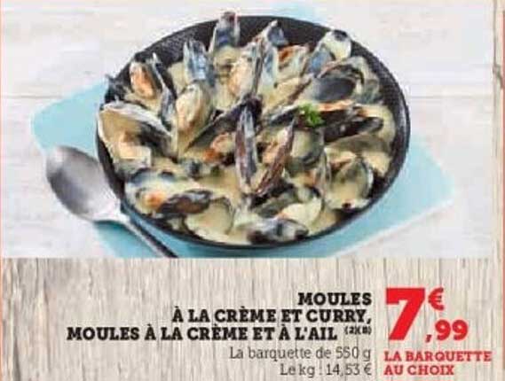 MOULES À LA CRÈME ET CURRY, MOULES À LA CRÈME ET A L'AILE