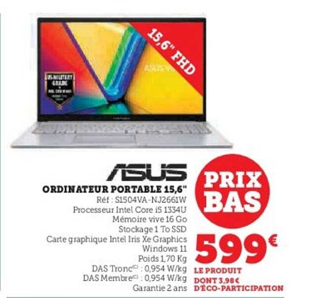 ORDINATEUR PORTABLE 15.6"