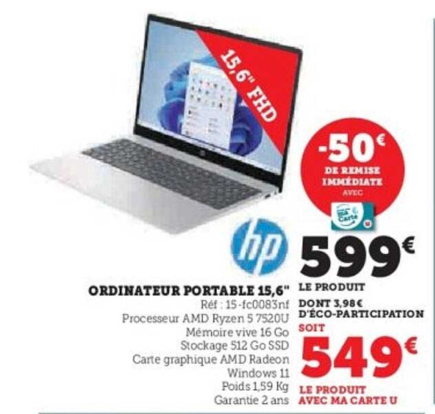 ORDINATEUR PORTABLE 15,6"