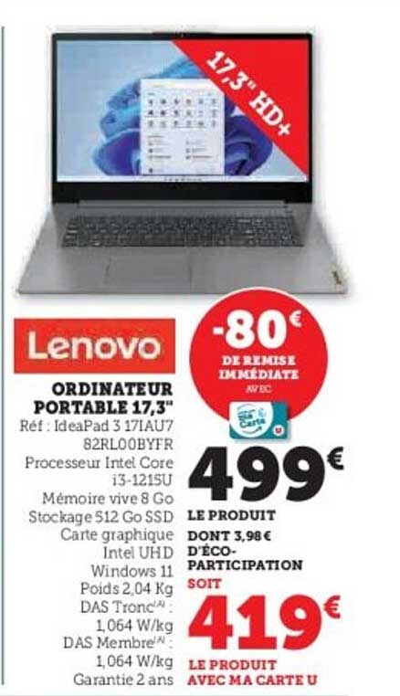 ORDINATEUR PORTABLE 17,3"