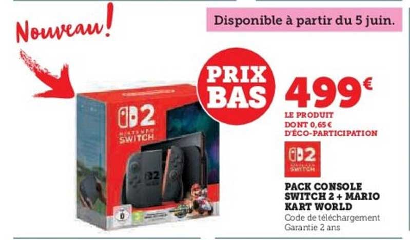 PACK CONSOLE SWITCH 2 + MARIO KART WORLD