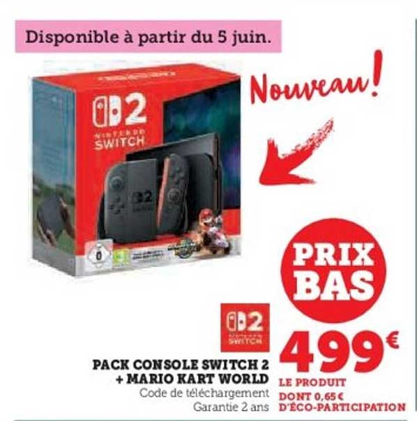 PACK CONSOLE SWITCH 2 + MARIO KART WORLD