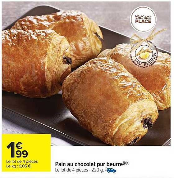 Pain au chocolat pur beurre