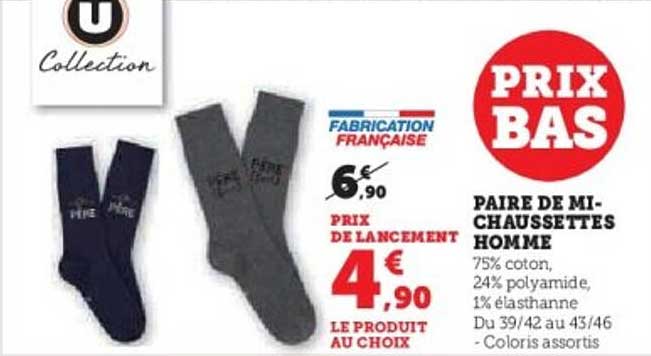PAIRE DE MI-CHAUSSETTES HOMME
