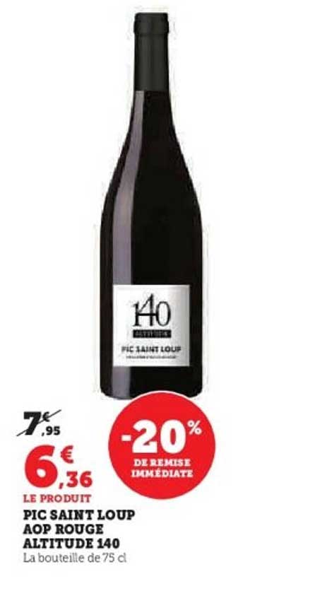 PIC SAINT LOUP AOP ROUGE ALTITUDE 140