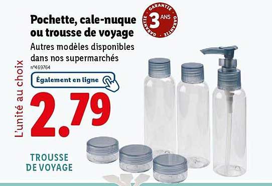 Pochette, cale-nuque ou trousse de voyage