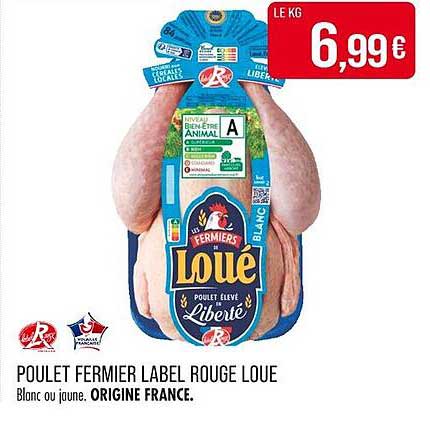POULLET FERMIER LABEL ROUGE LOUE