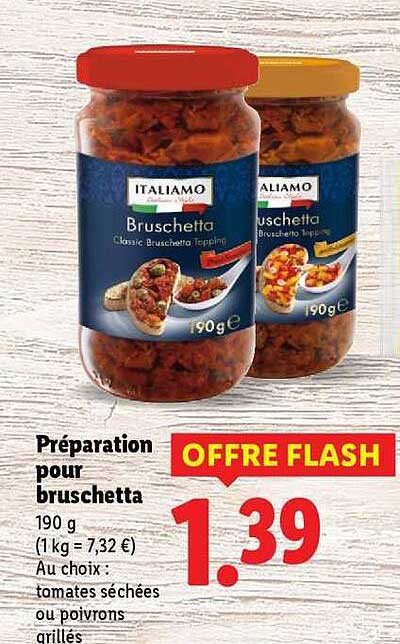 Préparation pour bruschetta
