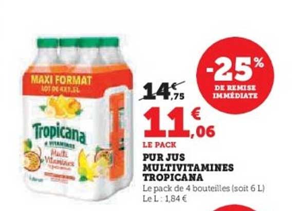 PUR JUS MULTIVITAMINES TROPICANA