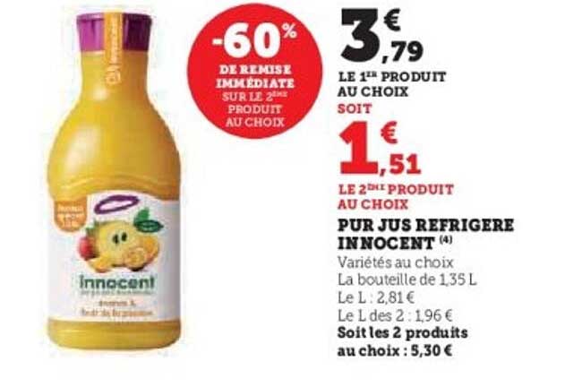 PUR JUS REFRIGERE INNOCENT