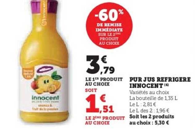 PUR JUS REFRIGERE INNOCENT