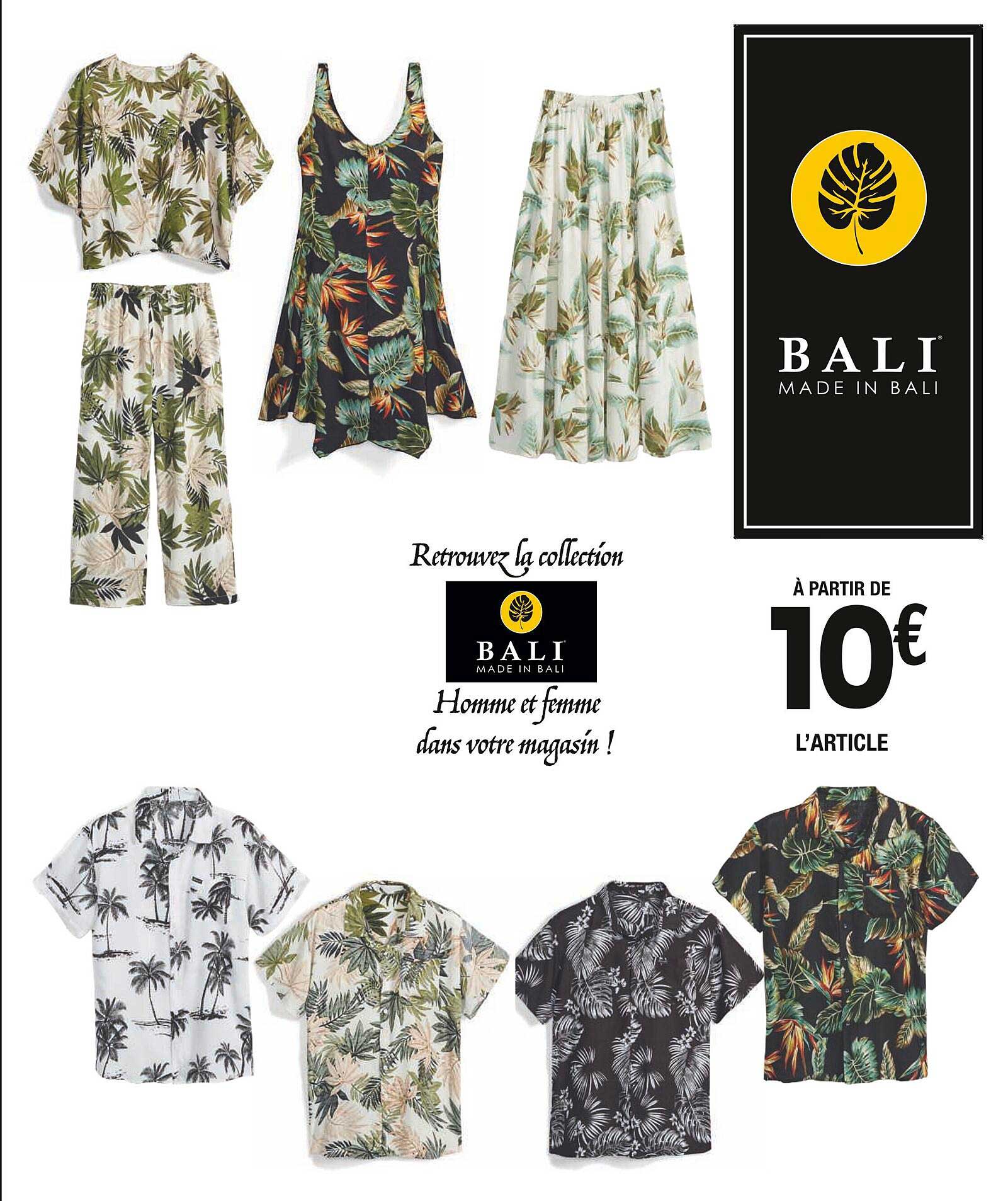 Retrouvez la collection Bali à partir de 10€ l'article