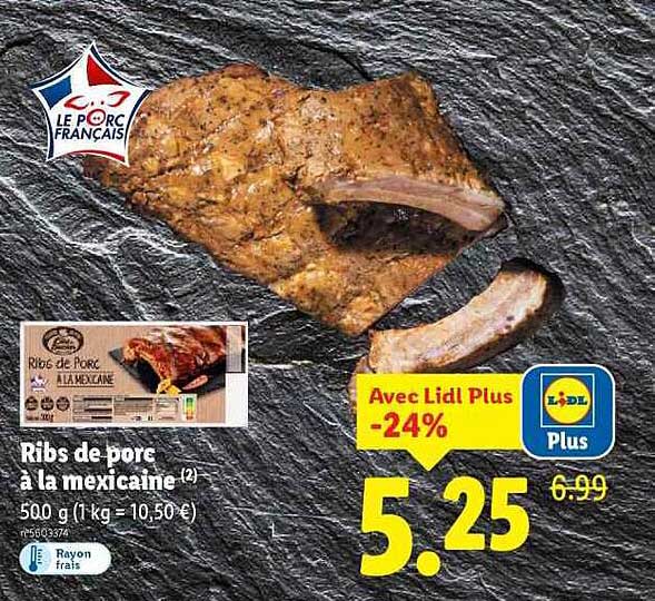 Ribs de porc à la mexicaine