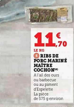 RIBS DE PORC MARINÉ MAÎTRE COCHON