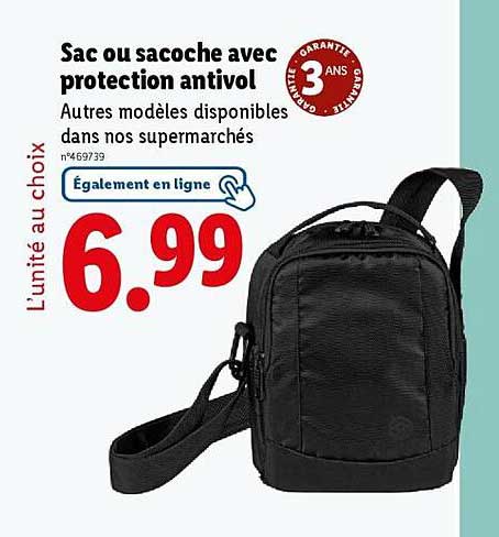 Sac ou sacoche avec protection antivol