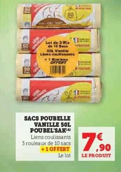 SACS POUBELLE VANILLE 50L POUBEL'SAK(A)
