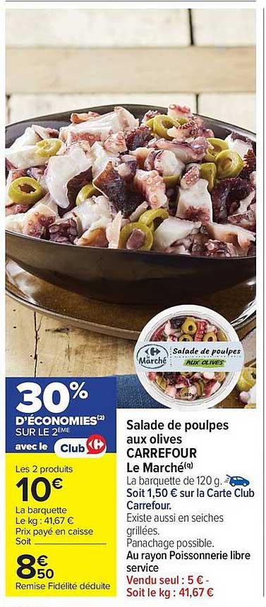 Salade de poulpes aux olives