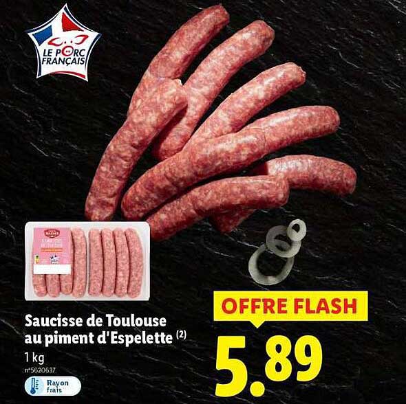 Saucisse de Toulouse au piment d'Espelette