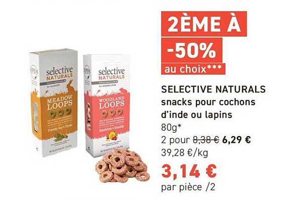 SELECTIVE NATURALS snacks pour cochons d’inde ou lapins