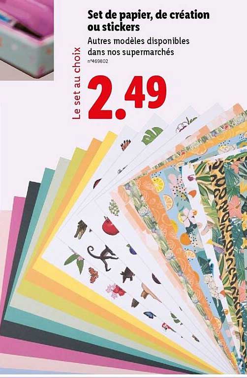 Set de papier, de création ou stickers
