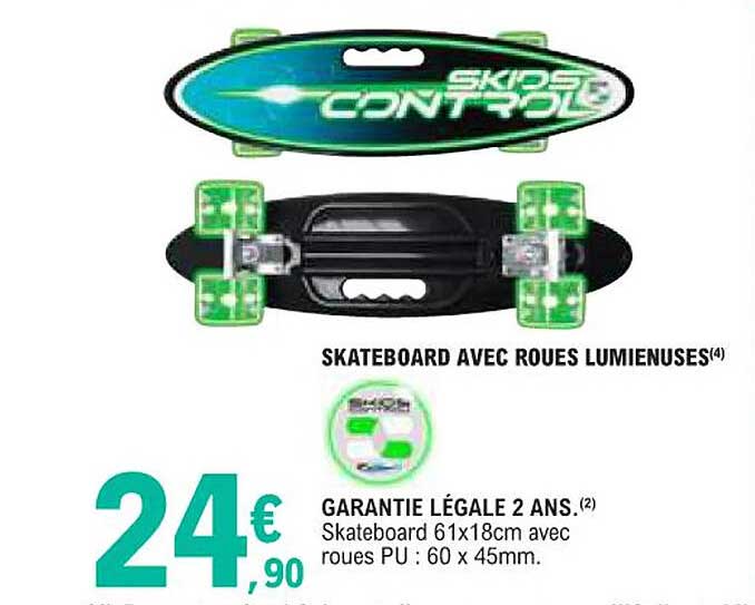 SKATEBOARD AVEC ROUES LUMINEUSES