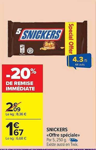 SNICKERS «Offre spéciale»