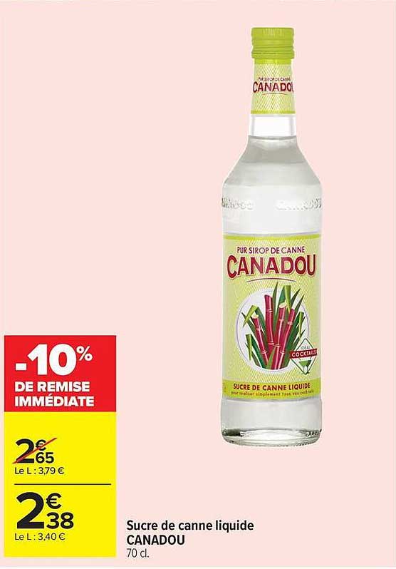 Sucre de canne liquide CANADOU