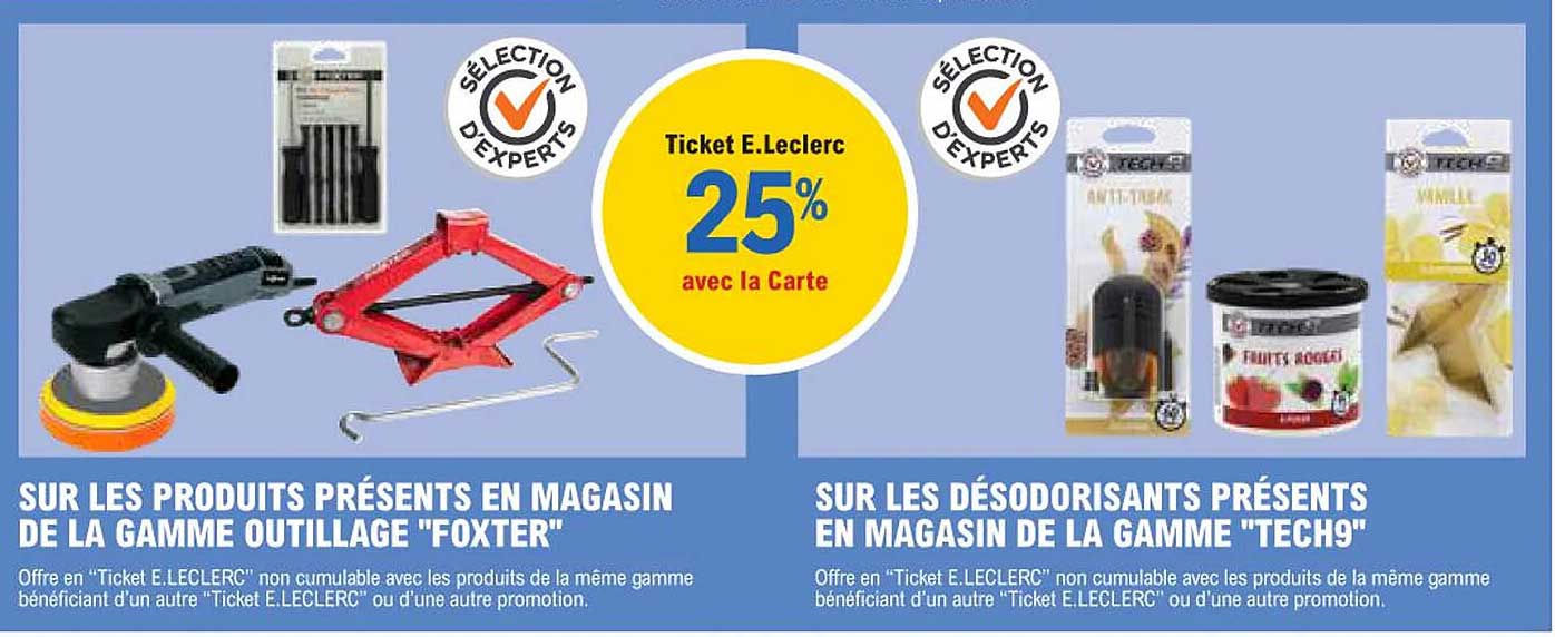 SUR LES PRODUITS PRÉSENTS EN MAGASIN DE LA GAMME OUTILLAGE "FOXTER"