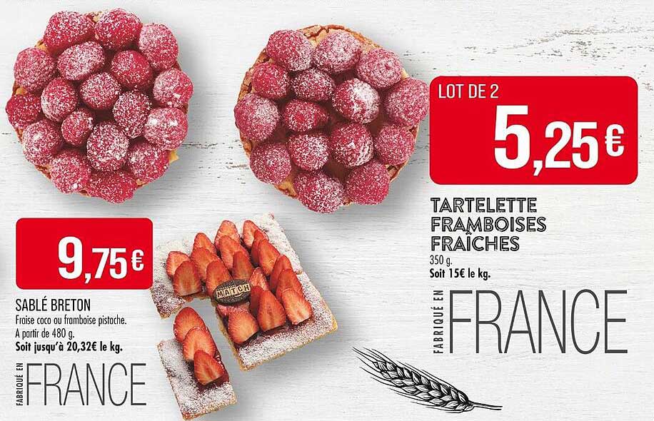 TARTELETTE FRAMBOISES FRAICHES