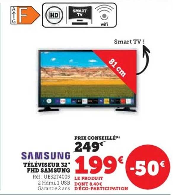 Téléviseur 32" FHD Samsung