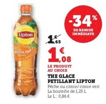 THÉ GLACÉ PÉTILLANT LIPTON
