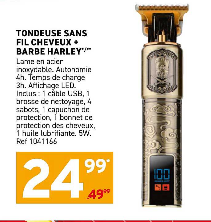 TONDEUSE SANS FIL CHEVEUX + BARBE HARLEY/*