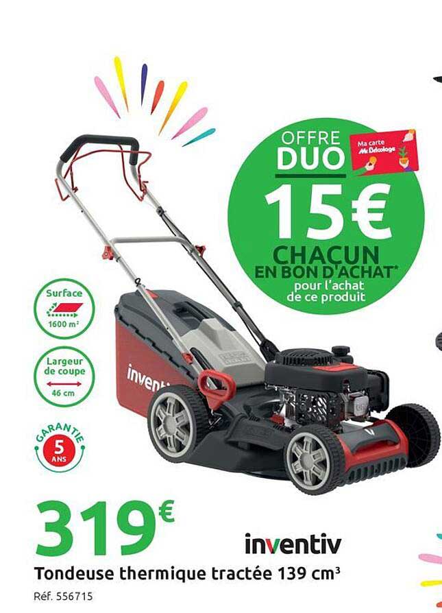 Tondeuse thermique tractée 139 cm³
